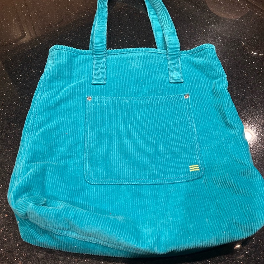 BDG Teal Corduroy Tote Bag